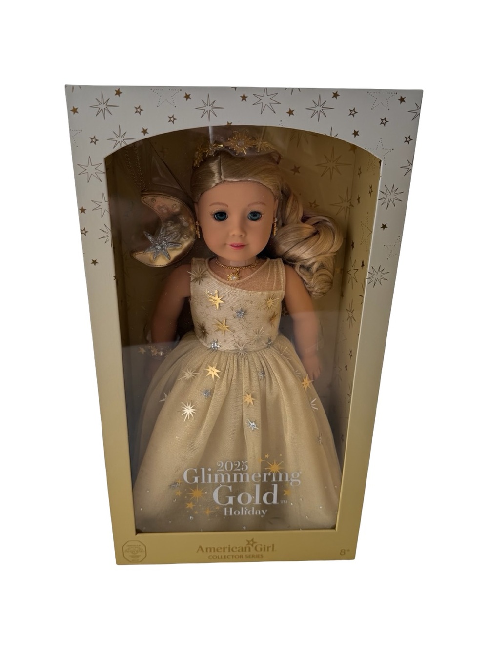 American Girl 2025 Glimmering Gold Holiday
Collector 18" Doll Swarovski
